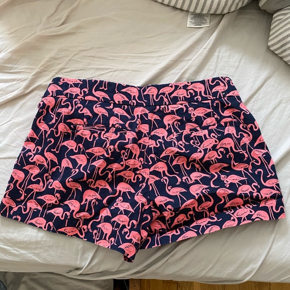 Pink and navy flamingo JCrew shorts size00! - Picture 3 of 3